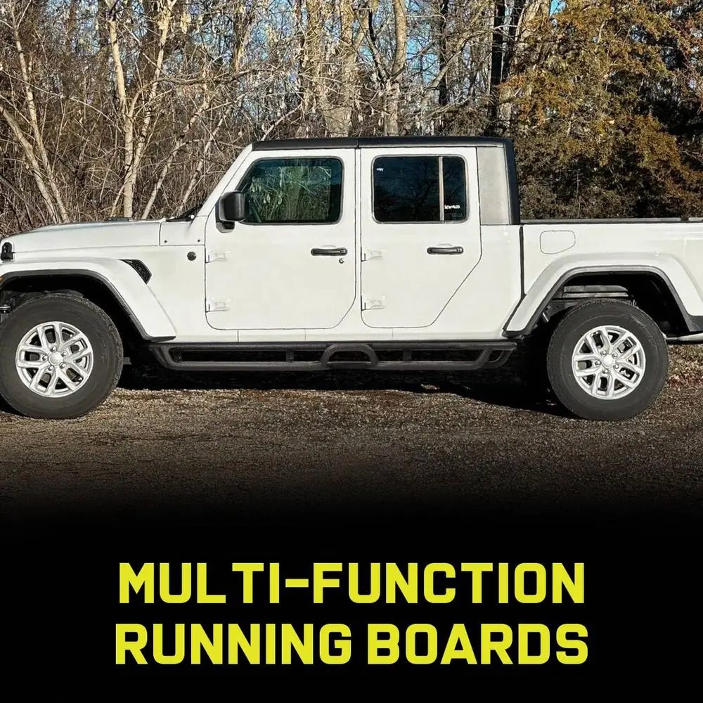 

Running Boards Compatible with Vehicle 20202026 Jeep Gladiator Jt 4 Door. MultiFunction Running Boards Made with Carbon Steel.