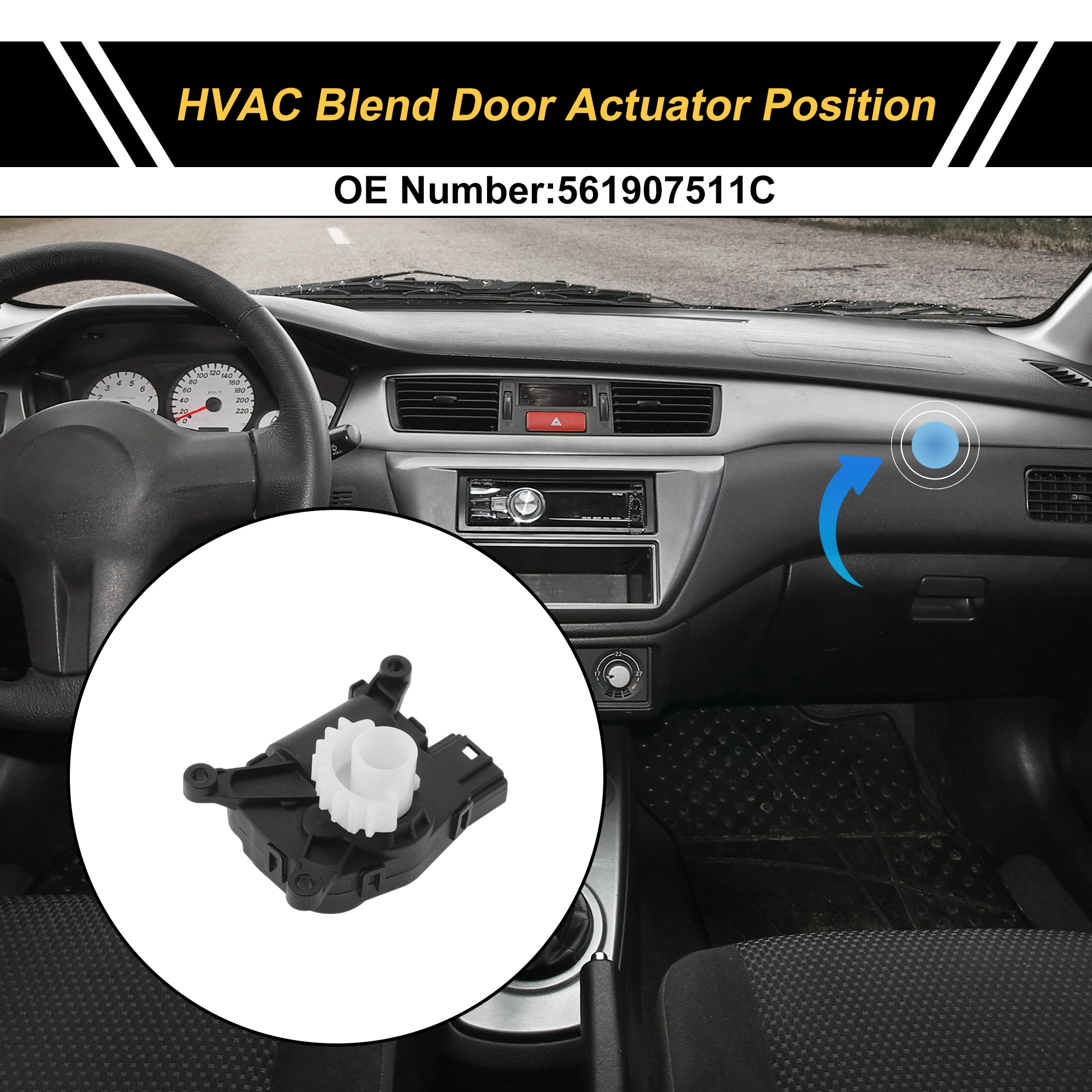 

Привод двери смеси обогревателя UXCELL HVAC для Volkswagen Passat 2012-2018 No 561907511C