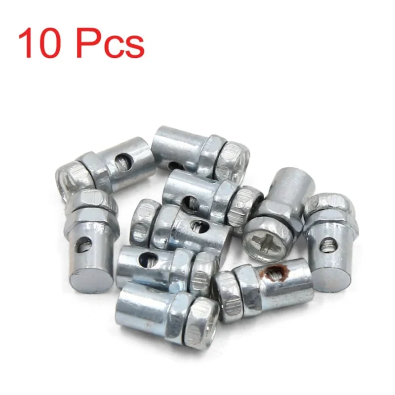 

10 PCS Motorcycle Brake Line Cable Wire Fixed Screws Fastener For Diameter 2.5mm Universal 14*8 mm Silver Tone Thread