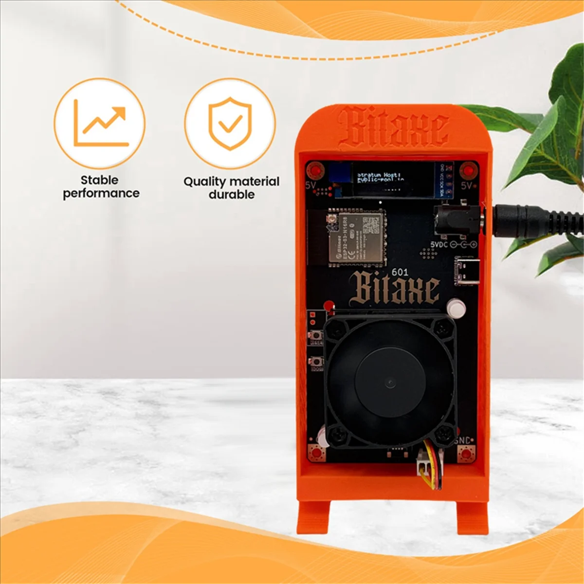 N33R_Bitaxe Gamma 601 1.2TH/S BTC Solo Lottery Miner BM1370 Asic US Plug