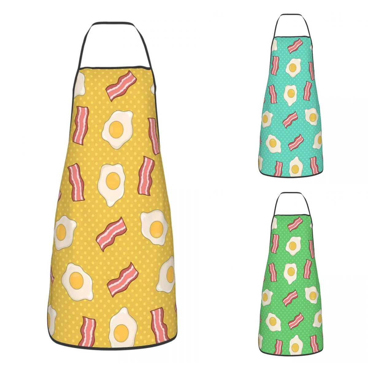 Bacon And Egg Pop Art Pattern Apron for Women Men Unisex Bib Kitchen Cooking Tablier Cuisine Chef Gardening