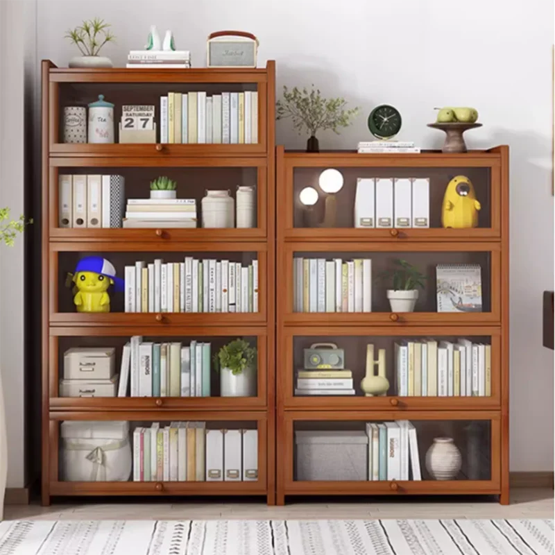 Premium Vanity Display Storage Organizer Bookcases Shelves Office Modern Bookshelf Corner Shelf Bamboo Estanteria Home Furniture