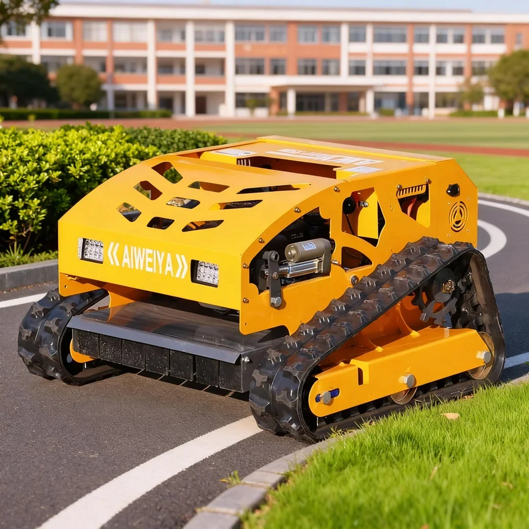 

Customized CE Approved High Quality Lawn Mower Agriculture Crawler Brush Cutter Self Propelled Remote Control DIY Robot
