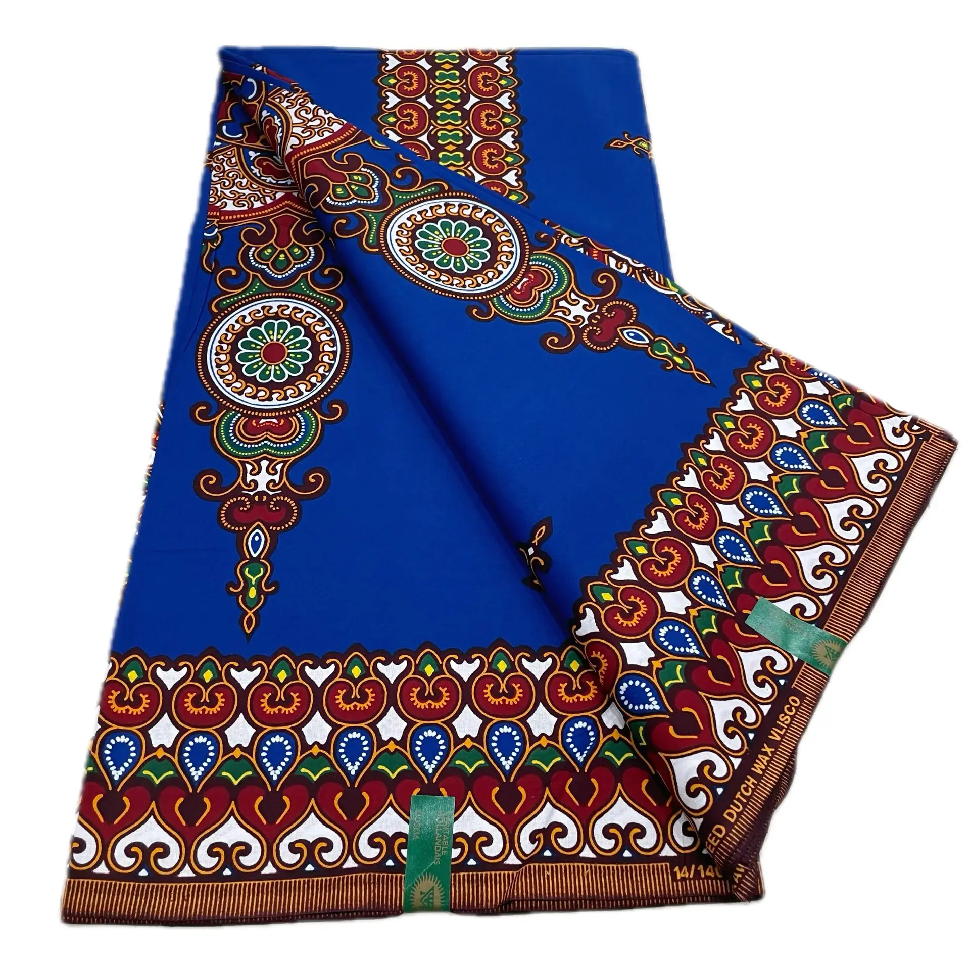 African Wax Fabrics Soft 100% Cotton Quality Fashion Printing Batik Hollan Ankara Wax Fabric For Sewing Women Dress 6Yards