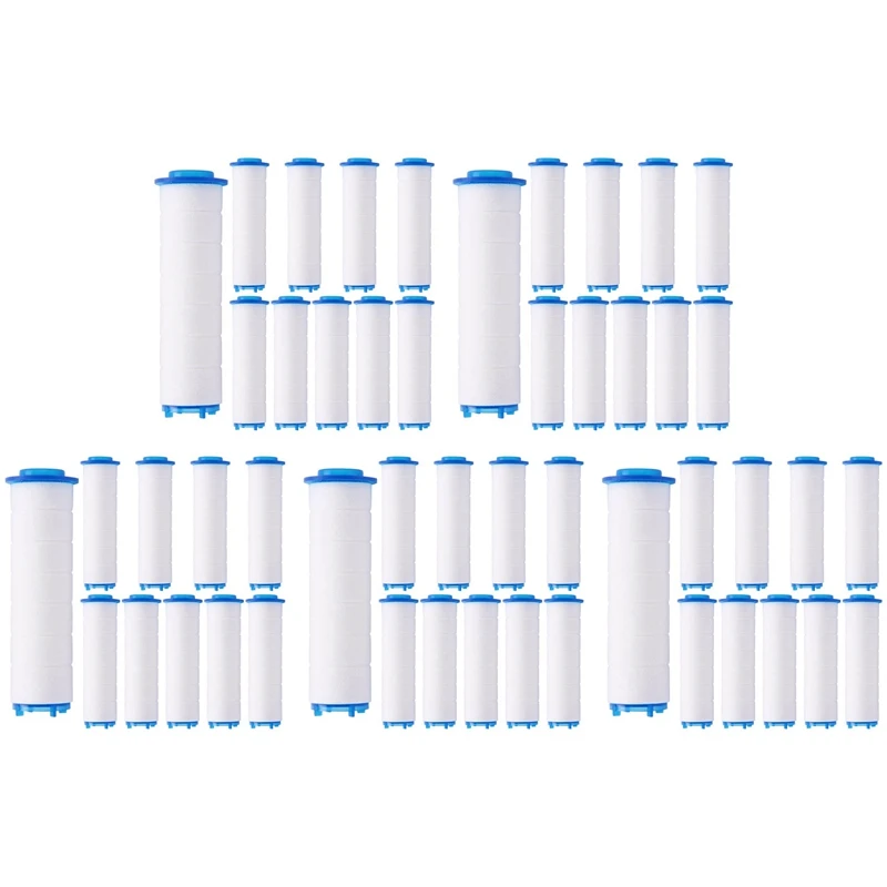 50Pcs Replacement Shower Filter For Hard Water - High Output Shower Water Filter To Remove Chlorine And Fluoride