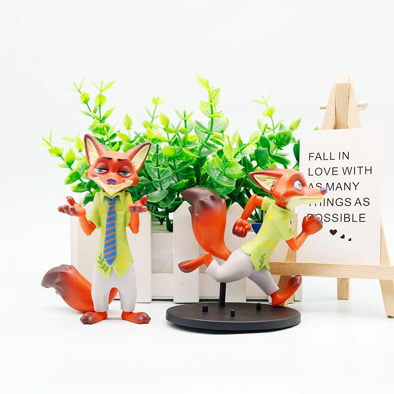 

Удивительные Zootopia Animals, экшн-фигурки, игрушки, кролик Джуди Хоппс, лиса, Ник Уайльд, фильм, детские подарочные коллекционные фигурки