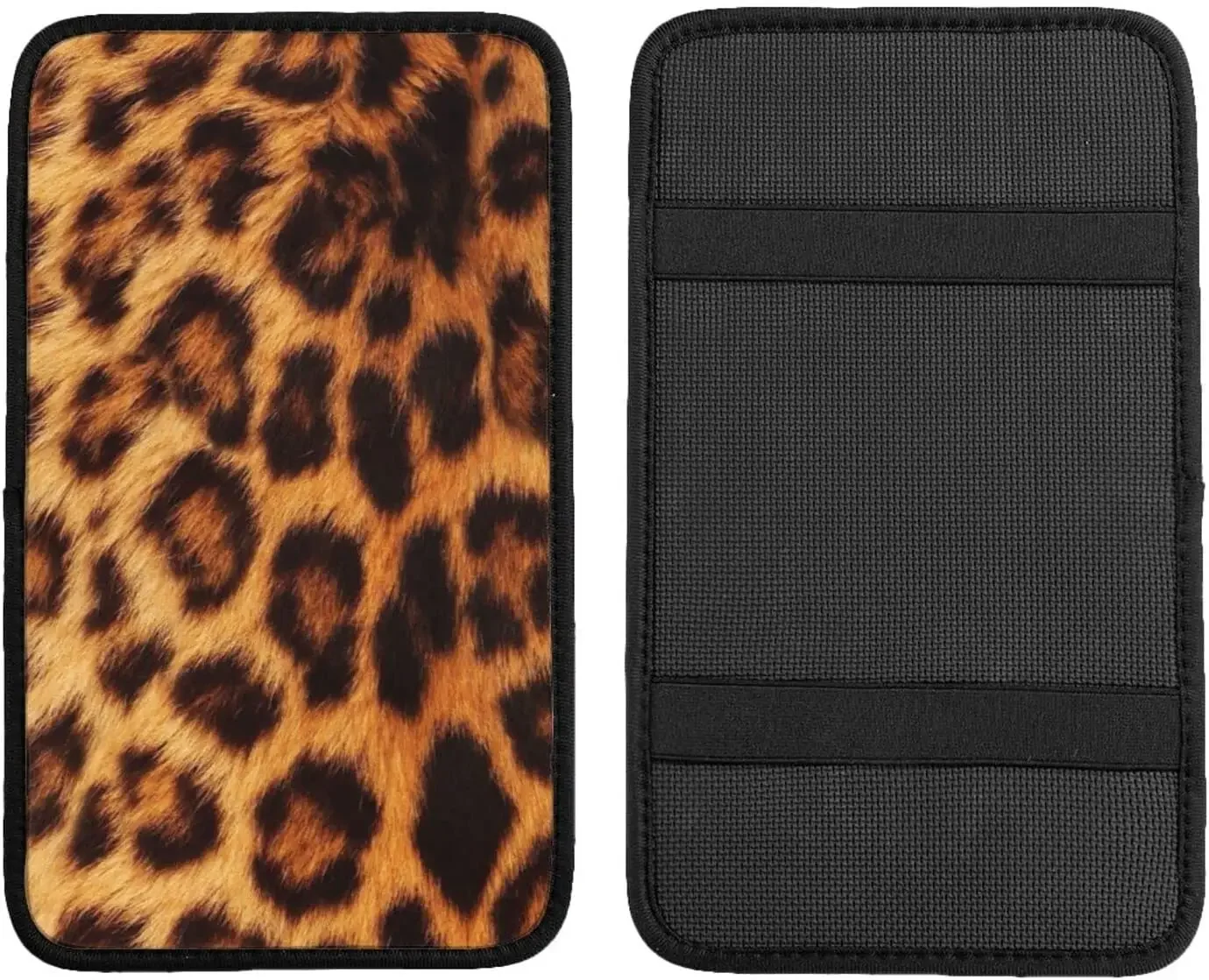 Leopard Texture Car Center Console Armrest Cover Pad, Seat Armrest Box Protector Universal Car Trim, Suitable for Most V