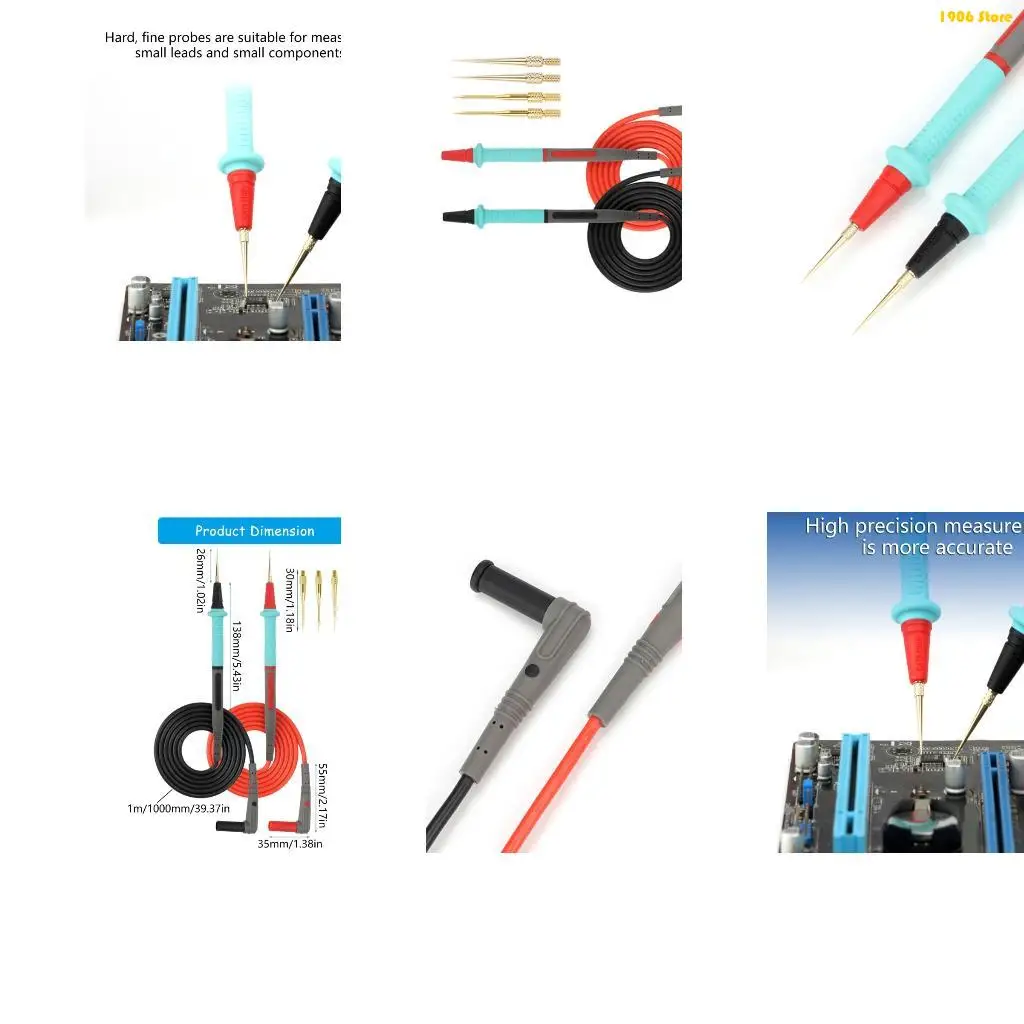 U1JB Versatilitys 1000V Multimeter Test Leads High Conductivity And Comfortable Grip