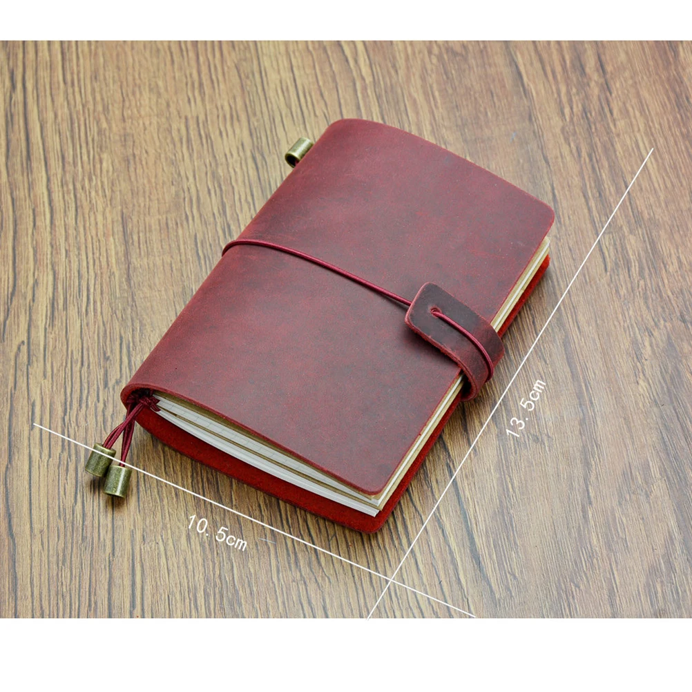 

Passport Notepad Red Writing Diary Notebook Material Horizontal Checkered Blank Pages