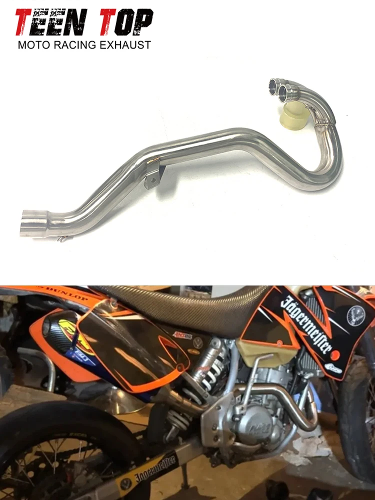 AliExpress TEEN TOP For KTM 450 EXC 400 EXC Front Link Pipe 50mm Stainless Steel Offroad Bike Escape 525 EXC2004-2007 Exhaust Elbow Connect Tube