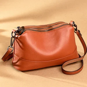 Echte Lederbeutel für Frauen, weibliche Umhängetaschen, Leder -Messenger -Tasche, Luxusmarke, Designer -Mode, neu 12 Hauptverkäufe legitime Lederbeutel Marken - №12