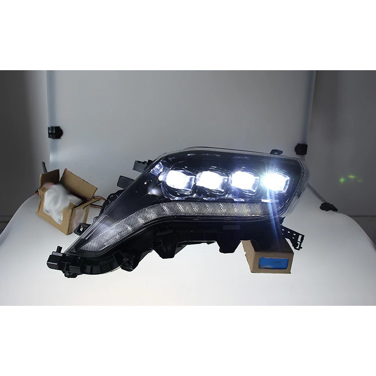 Upgrade LED DRL 4 ogen lens dynamische koplamp Montage voor Toyota Prado FJ150 2014-2017 hoofd mistvoorlicht licht accessoires