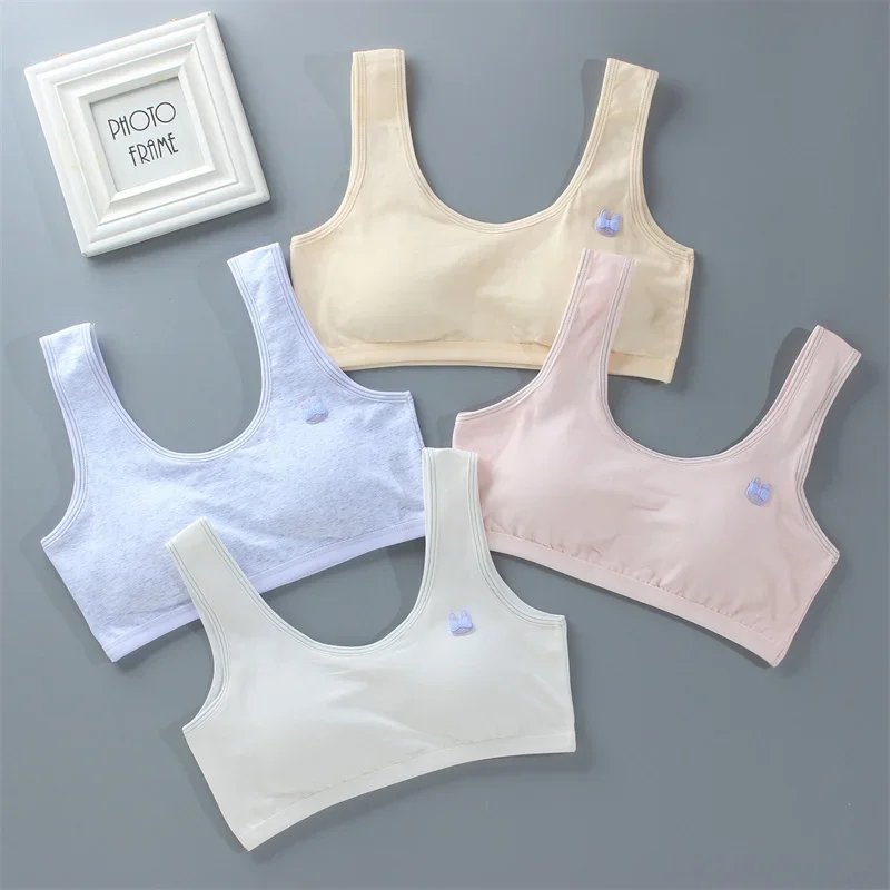 Teenage Girl Bra Seamless Bralette Full Cup Cotton Underwear Sleep Bra Tube Top Young Girls Lingerie Intimates Sports Vest Bras