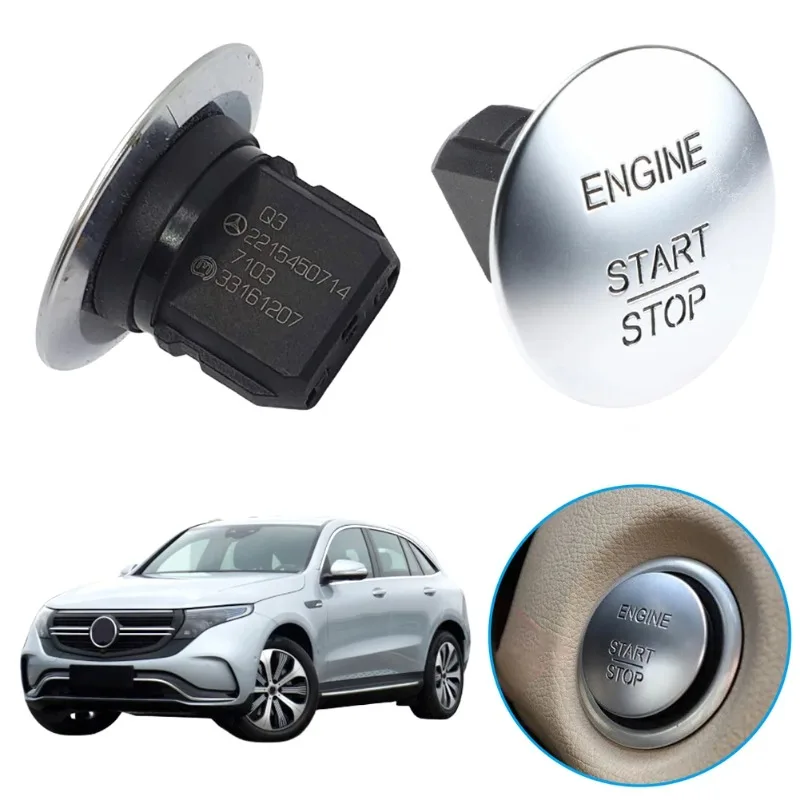 

Engine Start Stop Button 2215450714 Car Keyless One-Click Start Stop Push Button for Mercedes Benz B C E GL ML Class ML350CL550