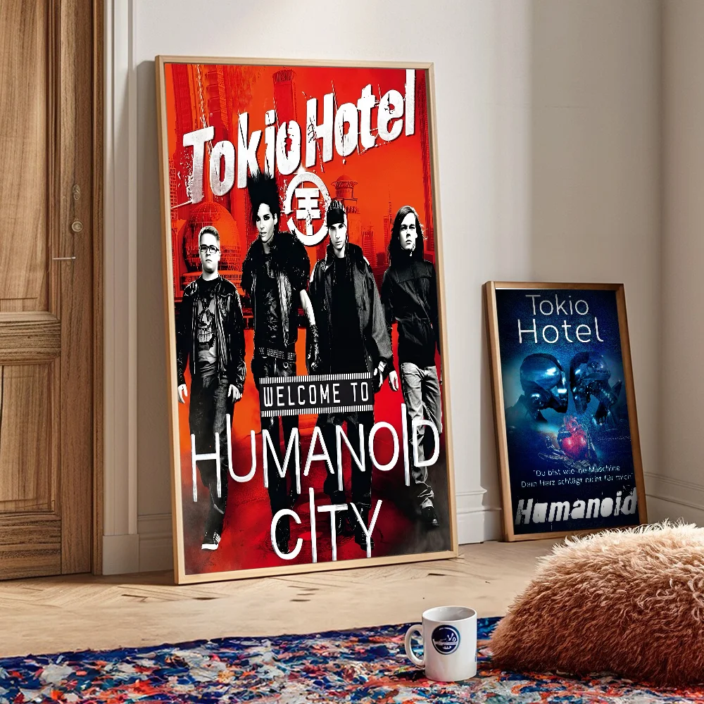 Tokio Hotel Band Anime Posters Sticky HD Quality Wall Art Retro Posters for Home Kawaii Room Decor