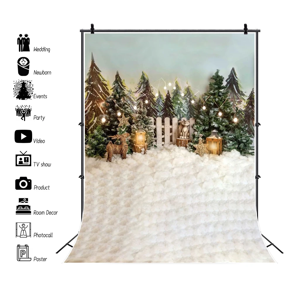 Photocall Christmas Party Backdrop Window Santa Claus Fireplace Baby Portrait Photography Background Photozone Photo Shoot Props