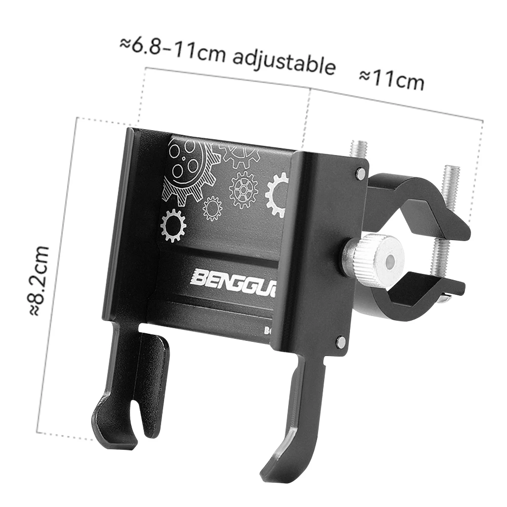 Bike Phone Support Bracket Aluminium Alloy Mobile Phone Stand Bracket 360 Degree Rotation Shockproof Cycling Equipment image 5