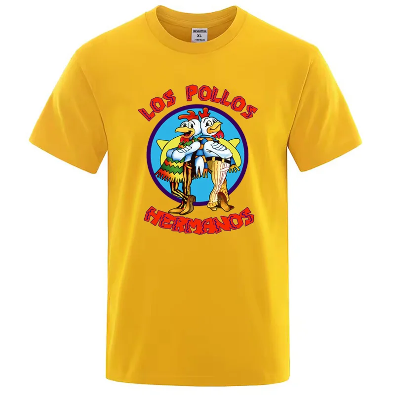 Summer Short Sleeved Men\'s High Quality T-shirt Cotton Blend Breaking Bad LOS POLLOS Print Casual Funny T-shirt Male Tees Tops
