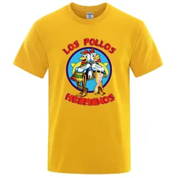 Summer Short Sleeved Men's High Quality T-shirt 100% Cotton Breaking Bad LOS POLLOS Print Casual Funny T-shirt Male Tees Tops
