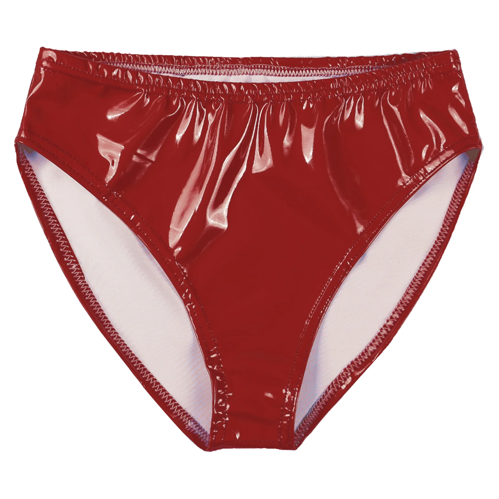 Swimwear Womens Wet Look Patent Leather Briefs Underwear Club Dancing Performance Elastic Waistband Panties Underpants