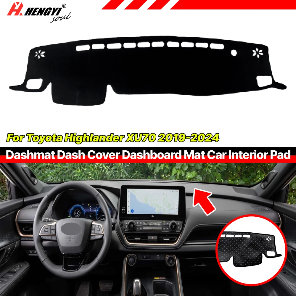 

Car Dashboard Cover Avoid Light Pad Instrument Panel Mat Case Carpet For Toyota Highlander XU70 2019-2024 Left Hand Drive Model