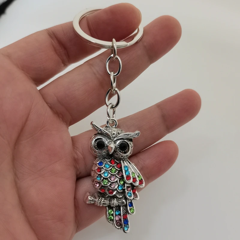 New Creative Owl Keychains Charms Cartoon Key Ring Gift Backpack Pendant Keyholder Accessories