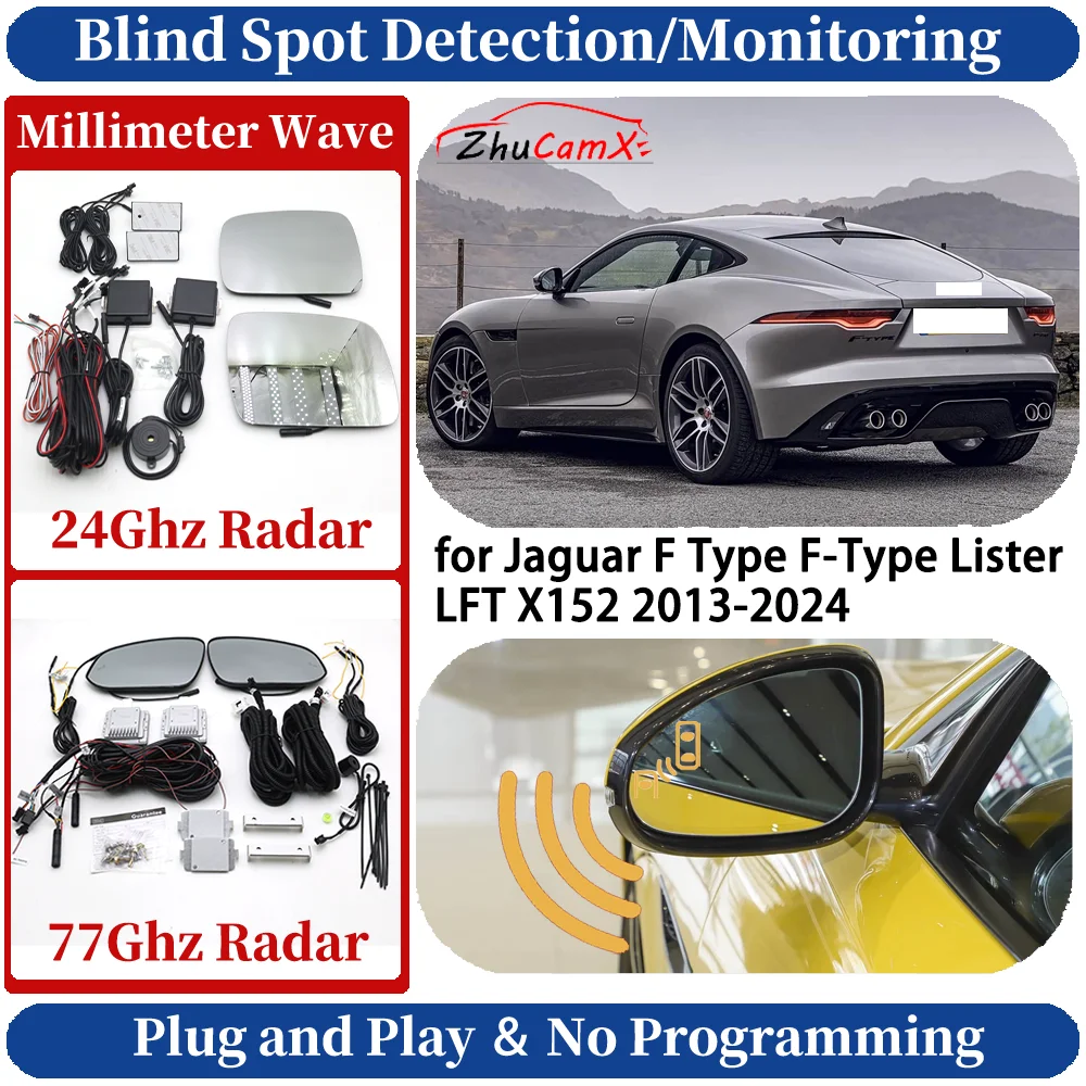 

Blind Spot Monitoring/Detection System for Jaguar F Type F-Type Lister LFT X152 2013-2024 Night Driving Side Lane Change Assist