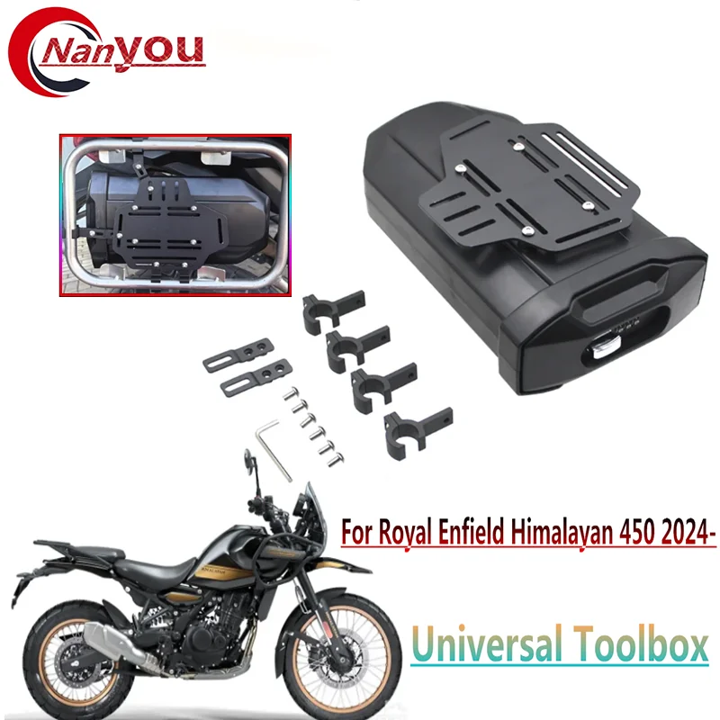 Motorcycle Waterproof Toolbox Fit For Royal Enfield Himalayan 450 2024- 3.8 Liters Tool Box Left Side Decorative Accesories