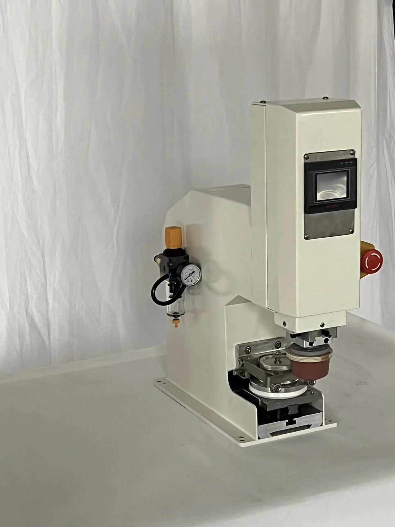 Environmentally Odorless Pad Printing Machine Pad Printing Ceramic Ring Closed Ink Cup Tompo Rubber Printer for Fabric