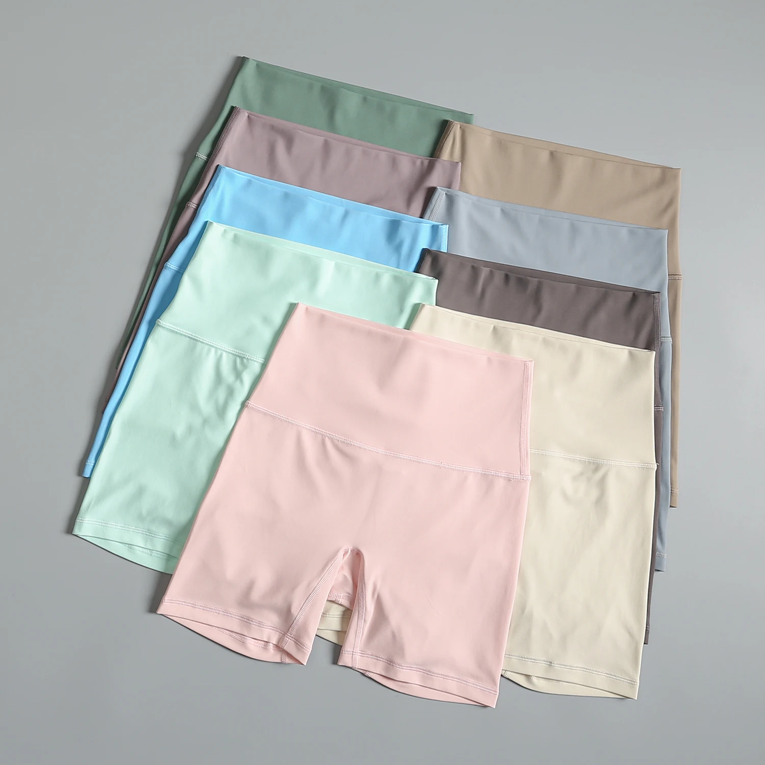 High Waist Quick Dry Yoga Sports Shorts Women's Summer Gym Exercise Morning Run Three-quarter Length Tight Fit Running Pants