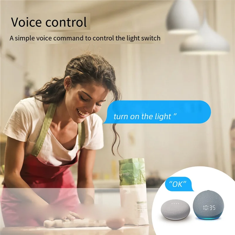 

A36T-Tuya Smart Wi-Fi Выключатель света Управление 4-полосный мини-выключатель управляемый Яндекс Alexa Google Home Простота в использовании