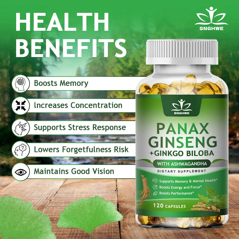 Best Panax Ginseng Capsulas with Ashwagandha Relieve Fatigue-Male Enlargement Pills-Men\'s Energizer, Size & Stamina-Enhance Endu