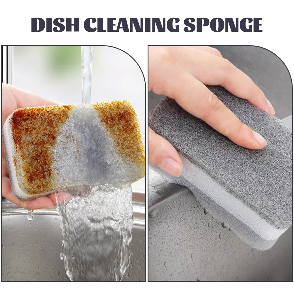 10 Pcs Sponge Scouring Pad Kitchen Cleaning All Purpose Cleaner Dish Washing Sponges Scrubbing for Dishes Frosted