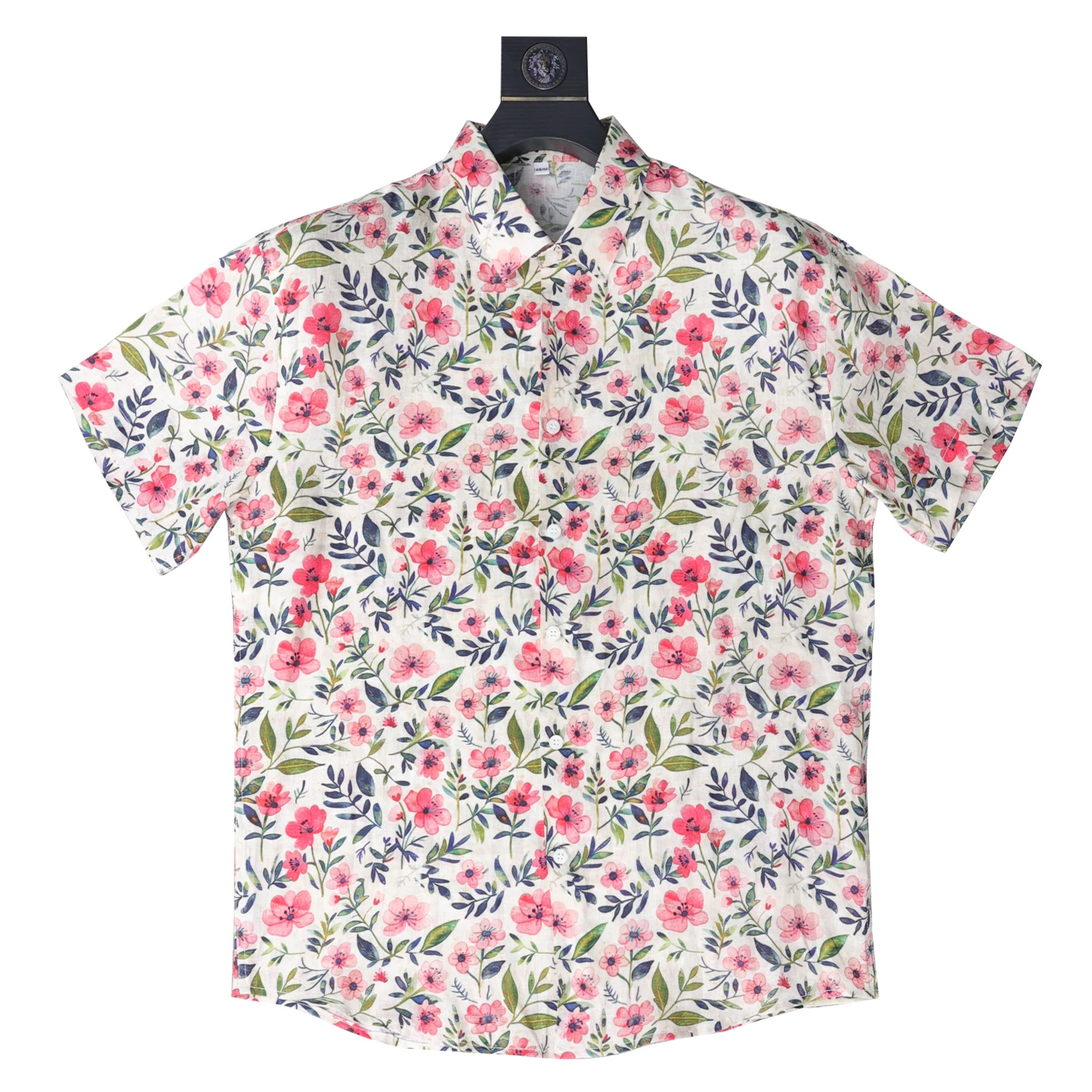 

2026 Fashion Floral Short Sleeved Shirt Men Social Beach Vacation Shirts Versatile Streetwear Loose Casual Shirt Men Clothing