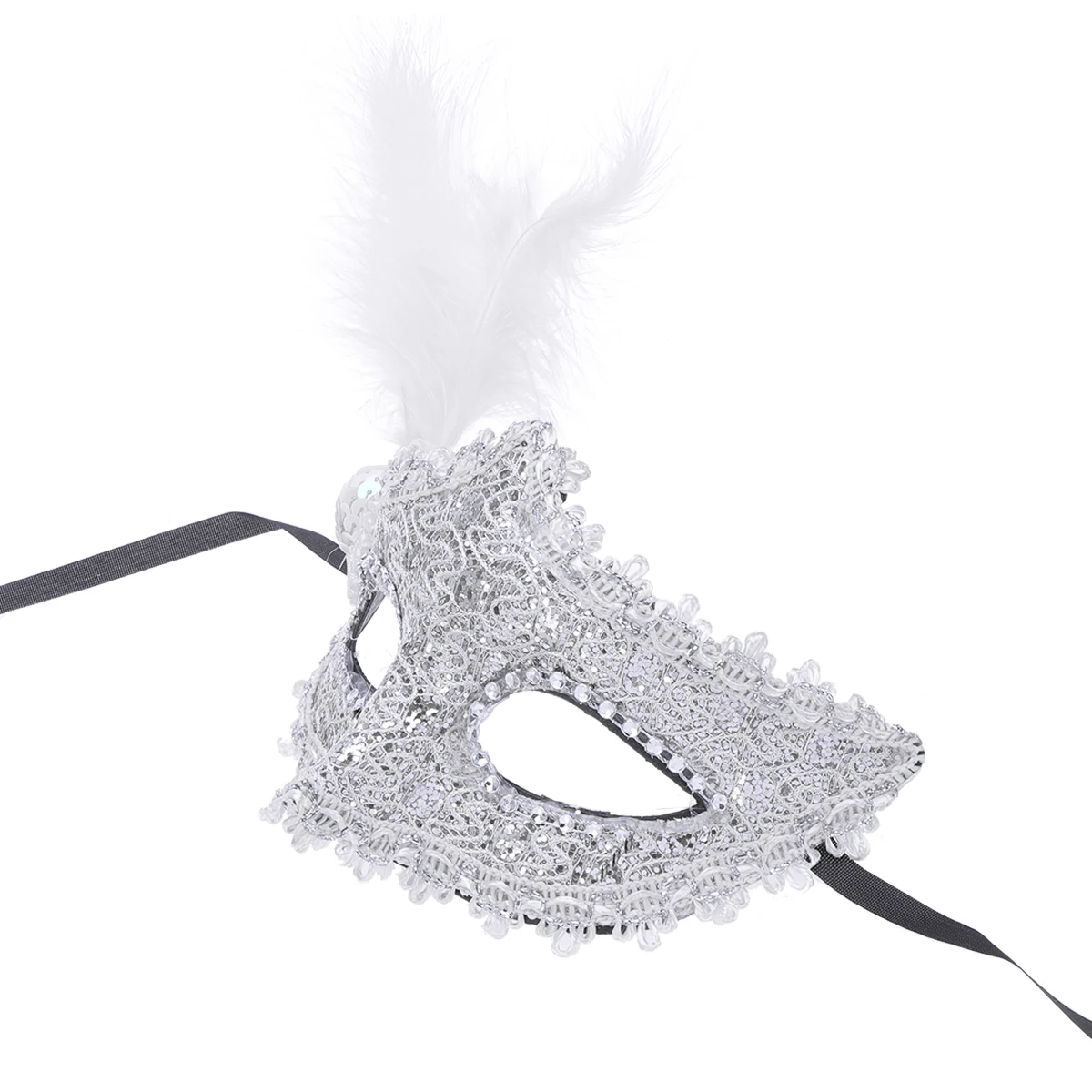 

Creative Princess Halloween Masquerade Party Face Costume Prop Half Vintage Performance Cosplay White Comfortable Fit