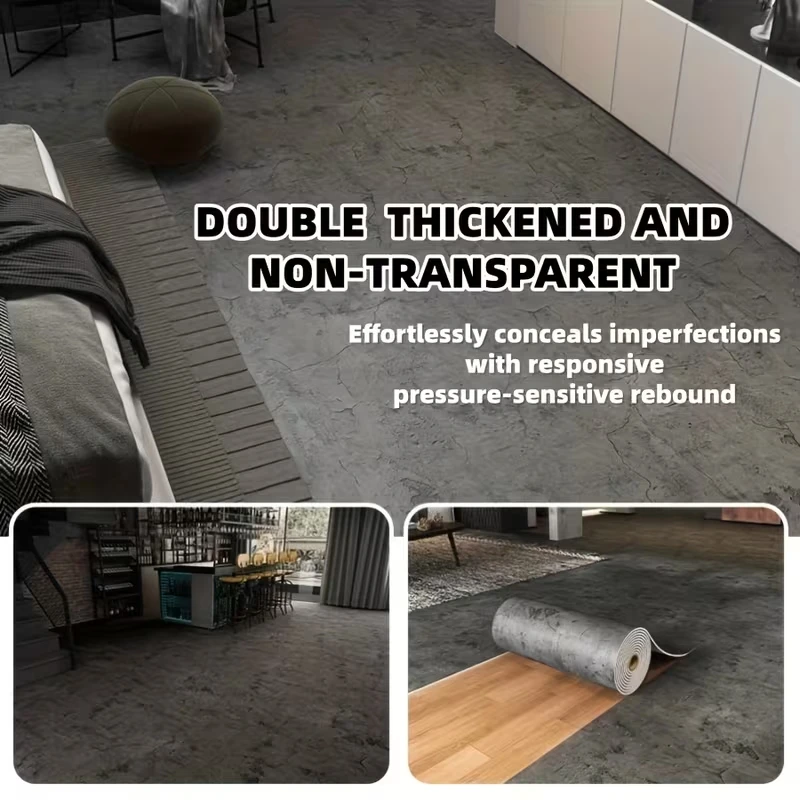 

Thick Self-Adhesive Wallpaper Concrete-Style Contact Paper Removable Waterproof Wall Stickers for Bedroom Living Room Renovating