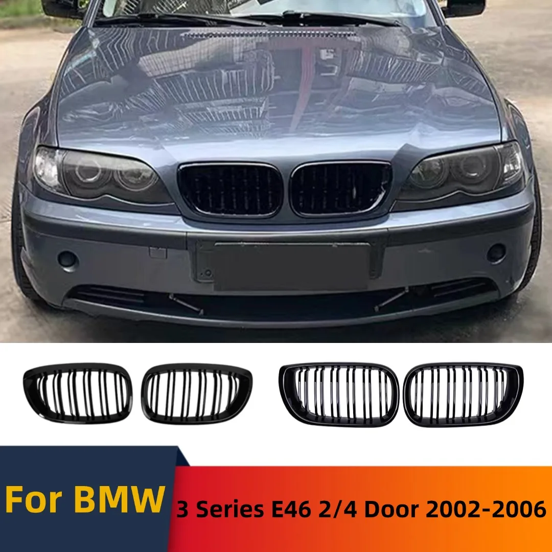 Sport Frontstoßstange Kühlergrill Nierengitter Einlass Grill Haube Mesh Tuning Zubehör für BMW E46 3er 2 4 Tür 2002-2006