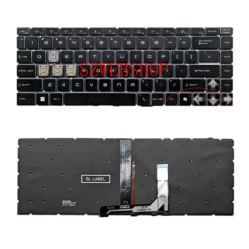 

Новый ноутбук для MSI Thin 15 B12UC B12VE B13UC B13UDX B2RVE B13VE MS-16R8, американская клавиатура, синяя