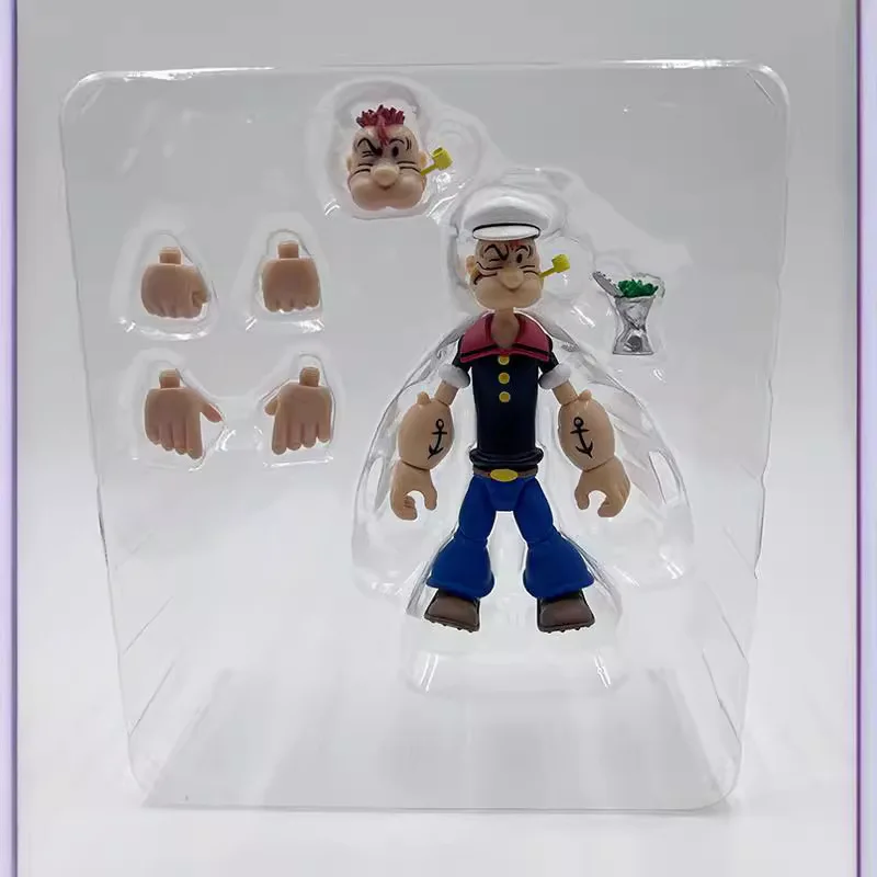 アニメ ポパイ ザ セーラー 6インチ 可動式アクションフィギュア クラシックアニメーション コレクタブルモデルおもちゃ デスクトップオーナメント、誕生日プレゼント