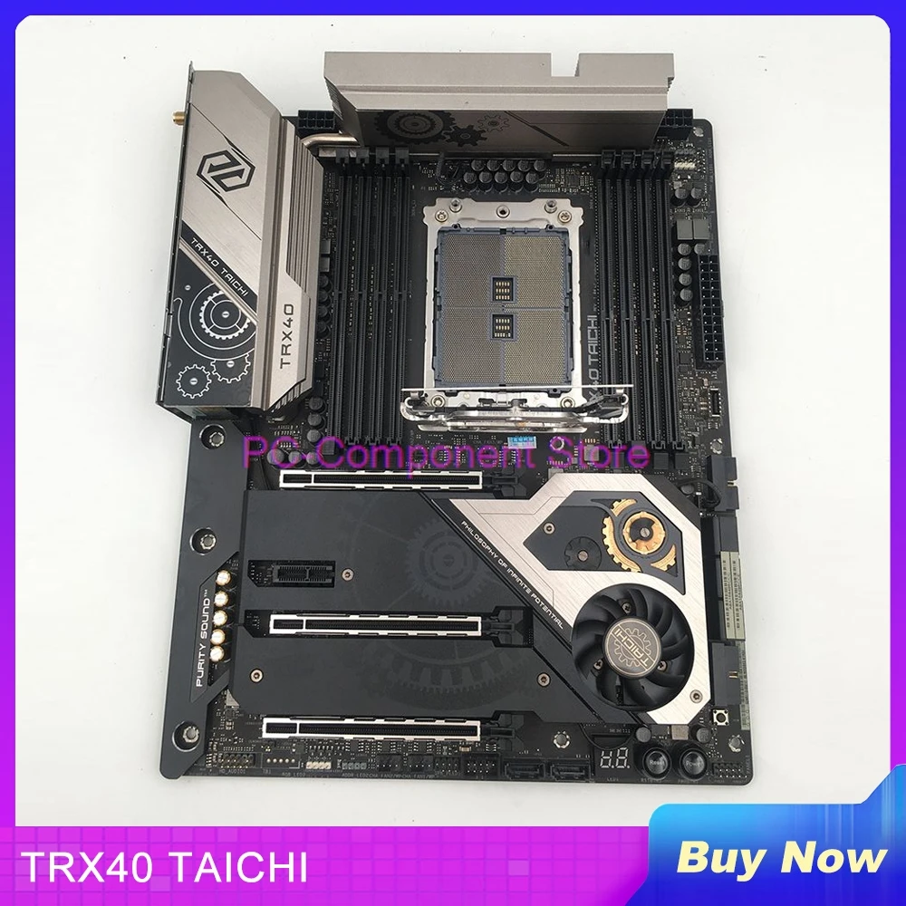 For ASROCK 8×DDR4 8+24 PIN ATX 256GB Support 3970X 3900X Desktop Motherboard TRX40 TAICHI