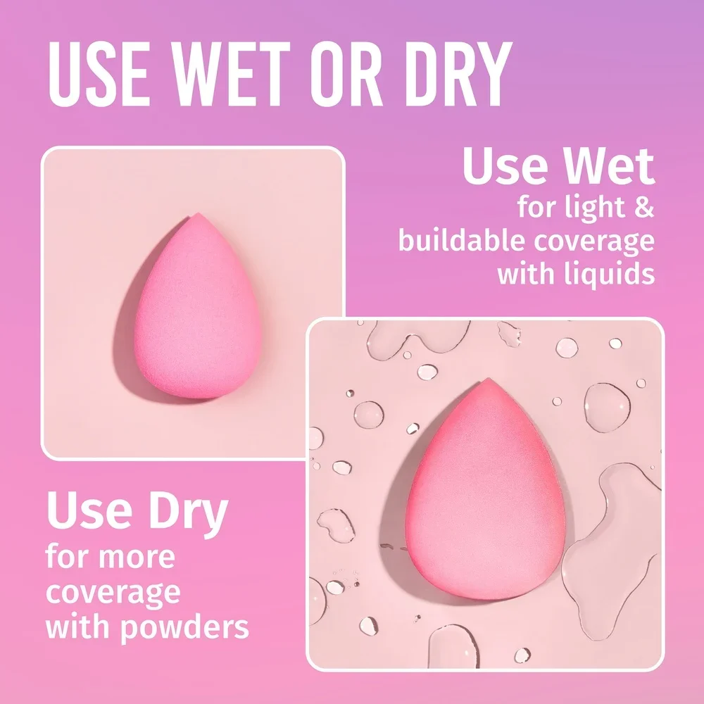 إسفنجة مكياج ناعمة نطاطة، 5 عبوات من البخاخة، لمسة نهائية من اللاتكس، قابلة لإعادة الاستخدام، طرف دقيق، كريم مزج البودرة