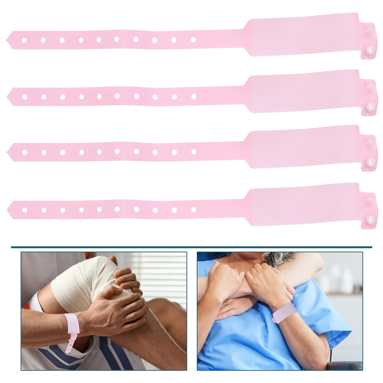 

100 шт. больничные идентификационные браслеты, медицинские идентификационные браслеты, браслеты с идентификатором пациента, записываемые браслеты для взрослых и пожилых людей