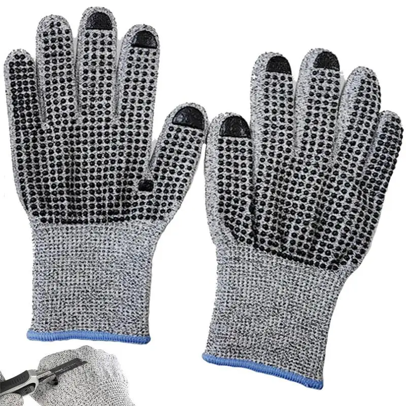 Cut Resistant Gloves Cut Proof Work Gloves Grade 5 Protection Wood Working Gloves Knives Proof Gloves Multi-Purpose For Meat