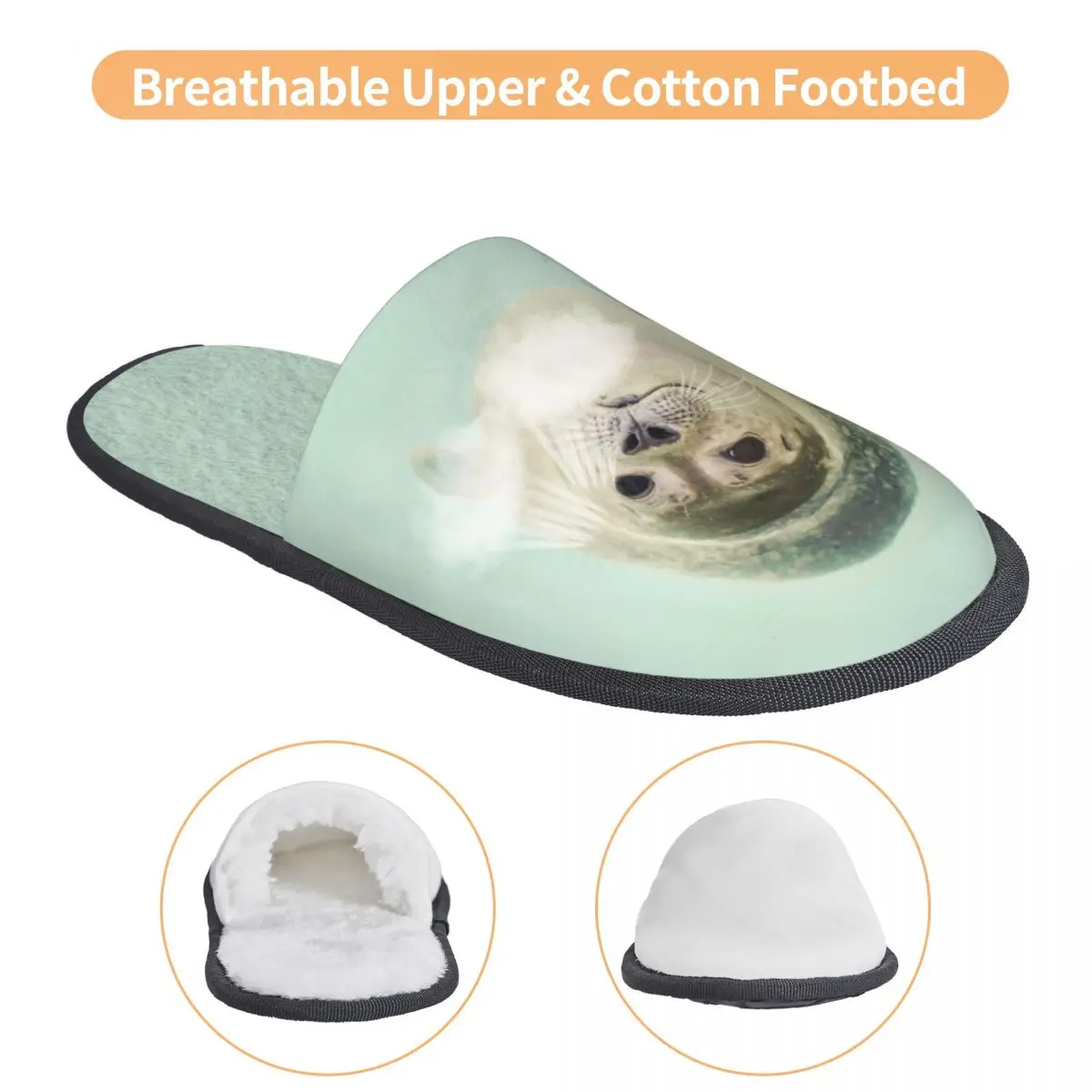 Seal Face Slipper For Women Men Fluffy Winter Warm Slippers Indoor Slippers