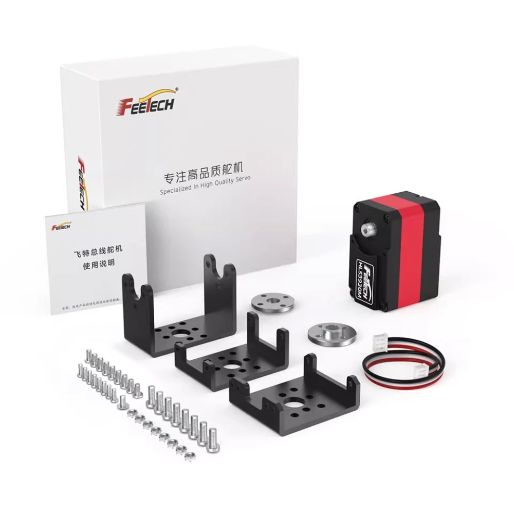 Feetech HLS3930M 35kg 12V Magnetic Encoding 360° Double Shaft Constant Force TTL Serial Bus Servo for RC Model Robot Robotic Arm