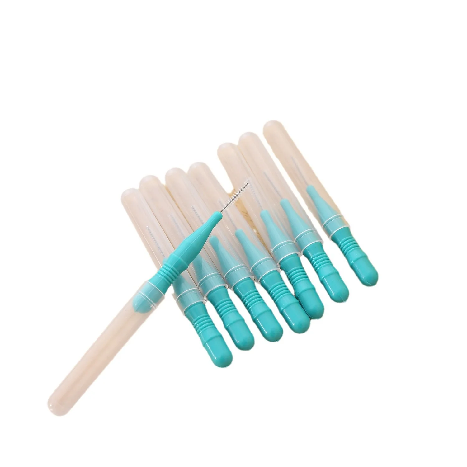 

Custom Logo Mini Eye Lash Eyelash Spoolies Cleaning Brush In Tube Lash Wand Tube Disposable Eyelash Brush