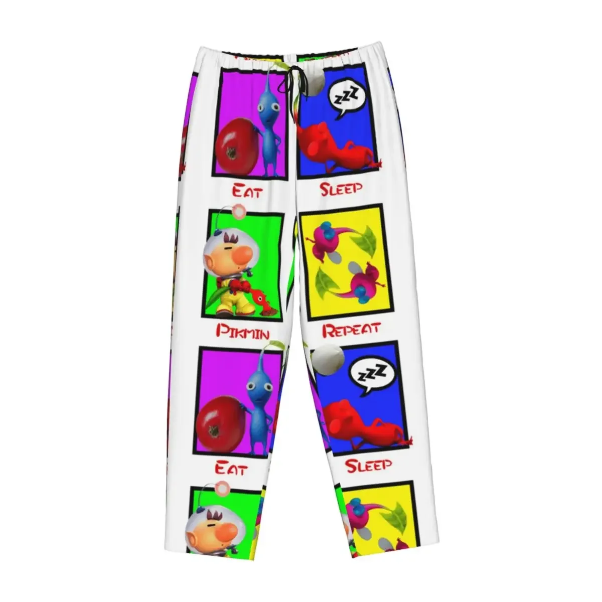 

Custom Eat Sleep Pikmin Repeat Women Pajama Pants Lounge Sleep Sleepwear Bottoms with Pockets