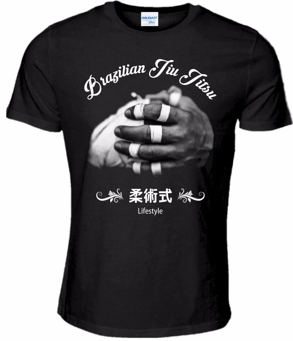 Newest Fashion Letter Print Casual Bjj Hands T Shirt Brazilian Jiu Jitsu Martial Artser Tee Top Trainer Printed Tee Shirt