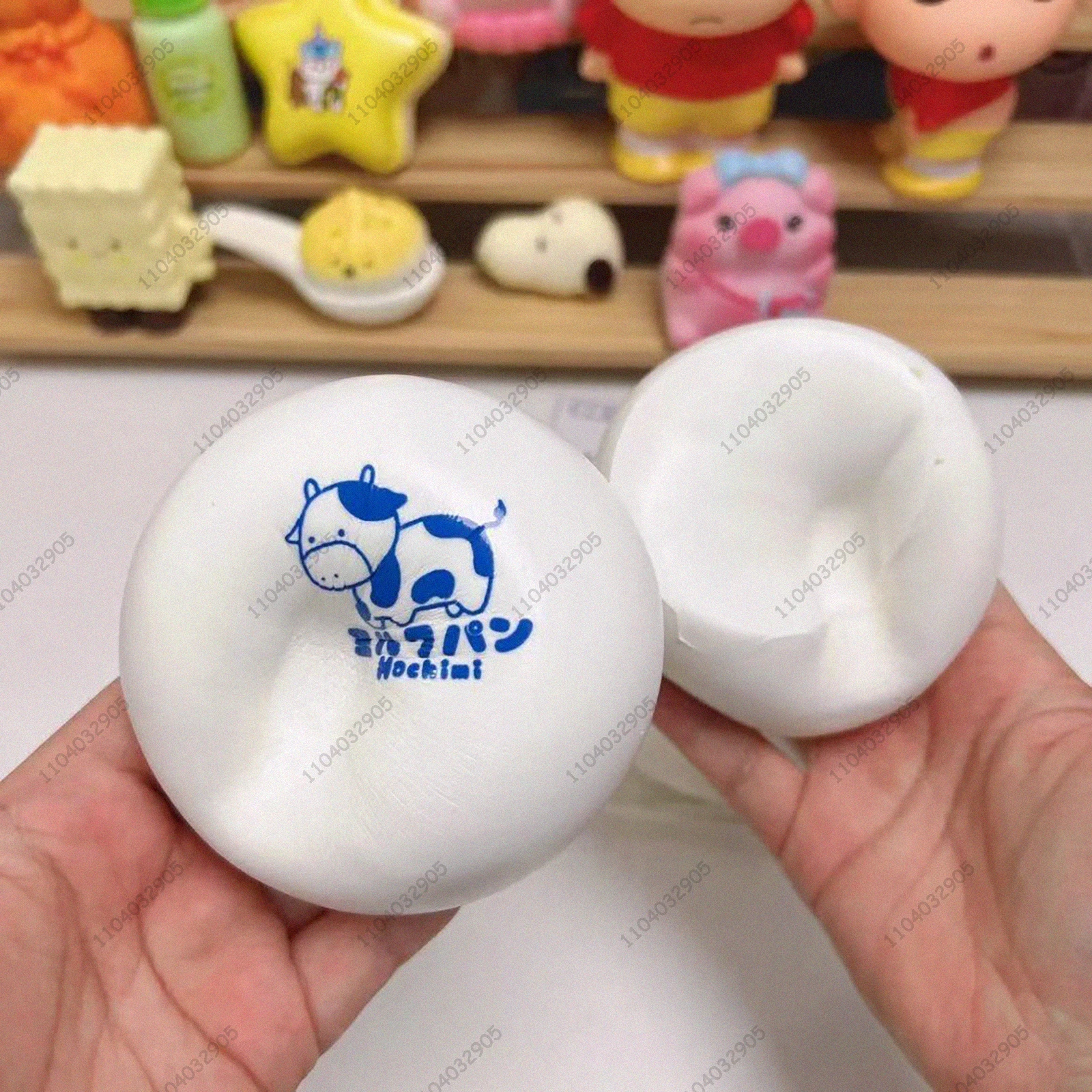 Moist Milk Bun Wet Rebound Slow Rising Squishy Cow Pattern Bread ASMR Stress Relief Fidget Toys for Adults Classroom Office Toys