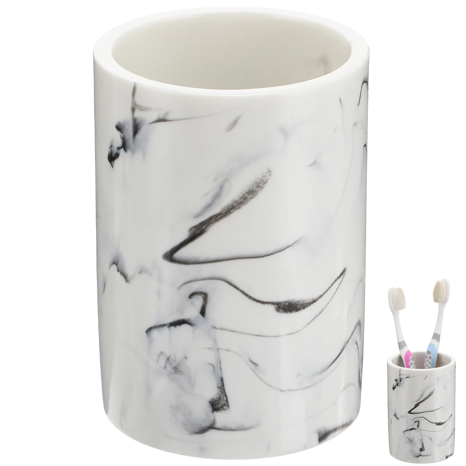 

1Pcs Marbling Water Cup Home Bathroom Tooth Brush Cup Unique Delicate Design Long Service Life Smooth Surface Convenient